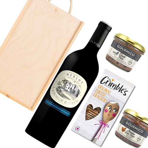La Forge Merlot 75cl French Red Wine And Pate Gift Box